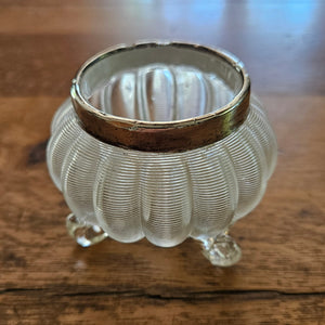 Cut Glass Sterling Silver Top Match Striker or Salt Antique Victorian