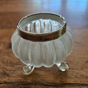 Cut Glass Sterling Silver Top Match Striker or Salt Antique Victorian
