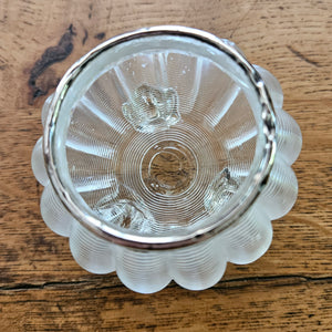 Cut Glass Sterling Silver Top Match Striker or Salt Antique Victorian