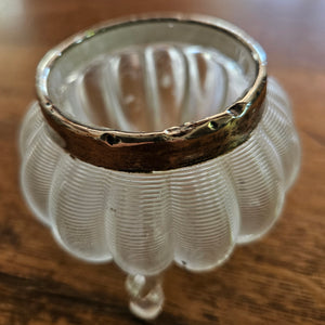 Cut Glass Sterling Silver Top Match Striker or Salt Antique Victorian