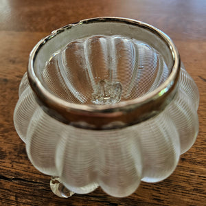 Cut Glass Sterling Silver Top Match Striker or Salt Antique Victorian