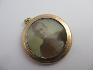 Double Locket 9k Gold Pendant Antique Victorian c1890