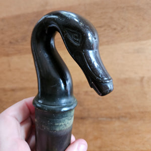 French Bronze Duck, Swan or Bird faucet / tap Handle Antique 19th Century