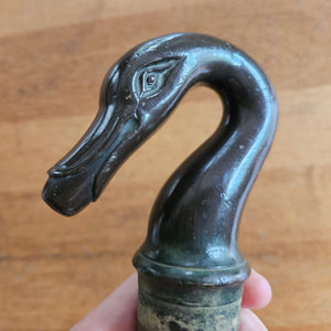 French Bronze Duck, Swan or Bird faucet / tap Handle Antique 19th Century