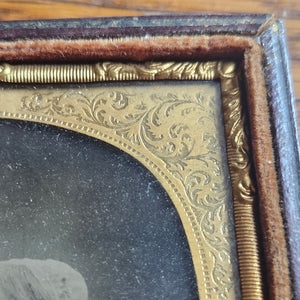 Early Cased Daguerrotype Photograph Photo of a Lady Antique Victorian c1860