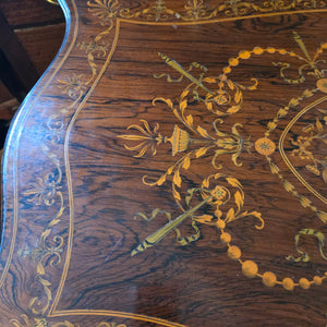 Hardwood Inlaid Mahogany Writing Table Antique Edwardian c1910