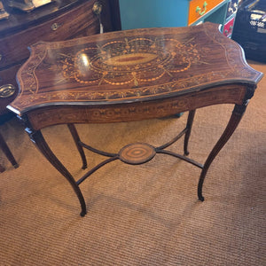 Hardwood Inlaid Mahogany Writing Table Antique Edwardian c1910