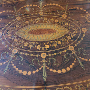 Hardwood Inlaid Mahogany Writing Table Antique Edwardian c1910