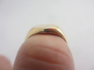 Heart 18k Gold Signet Ring Size UK N+ Antique Victorian 1898