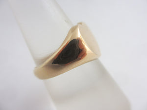 Heart 18k Gold Signet Ring Size UK N+ Antique Victorian 1898