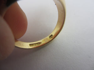 Heart 18k Gold Signet Ring Size UK N+ Antique Victorian 1898
