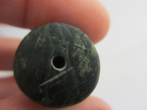 Hunting Scene Marble or Serpentine Roller Seal Bead Antique