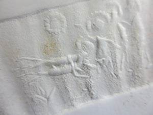 Hunting Scene Marble or Serpentine Roller Seal Bead Antique
