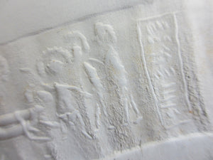 Hunting Scene Marble or Serpentine Roller Seal Bead Antique