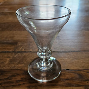 Knot Stem Port Drinking Glass Antique Georgian c1820