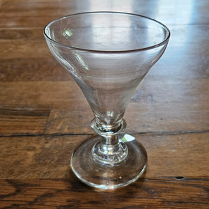 Knot Stem Port Drinking Glass Antique Georgian c1820