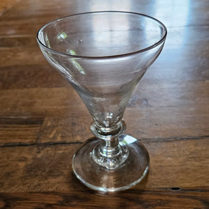 Knot Stem Port Drinking Glass Antique Georgian c1820