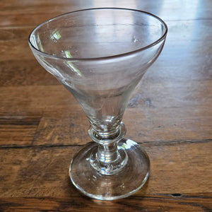 Knot Stem Port Drinking Glass Antique Georgian c1820