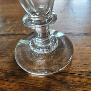 Knot Stem Port Drinking Glass Antique Georgian c1820