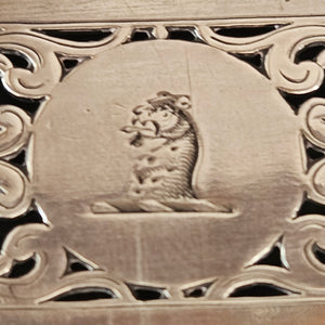 Georgian Mahogany and Sterling Silver Gentleman's Vanity Toilet Box Antique c1790