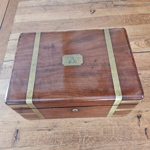 Georgian Mahogany and Sterling Silver Gentleman's Vanity Toilet Box Antique c1790