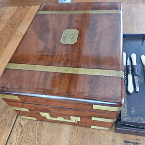 Georgian Mahogany and Sterling Silver Gentleman's Vanity Toilet Box Antique c1790