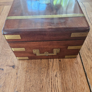 Georgian Mahogany and Sterling Silver Gentleman's Vanity Toilet Box Antique c1790