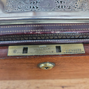 Georgian Mahogany and Sterling Silver Gentleman's Vanity Toilet Box Antique c1790