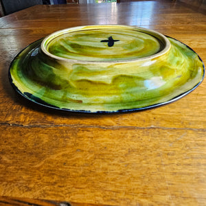 Fish or Bread Majolica Pottery Plate Dish by Joseph Holdcroft Antique Victorian