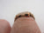 Monogram Initials Chester 9k Rose Gold Signet Ring Size UK P Antique Edwardian