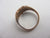 Monogram Initials Chester 9k Rose Gold Signet Ring Size UK P Antique Edwardian