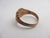 Monogram Initials Chester 9k Rose Gold Signet Ring Size UK P Antique Edwardian