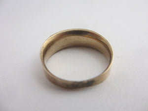 Braided Mourning Hair Enamel 9k Gold Ring Antique Georgian c1820