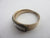 Braided Mourning Hair Enamel 9k Gold Ring Antique Georgian c1820