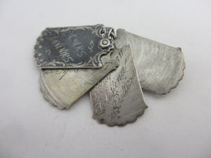 Niello Silver Souvenir Book Pendant Charm Antique Edwardian