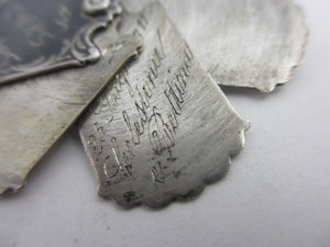 Niello Silver Souvenir Book Pendant Charm Antique Edwardian