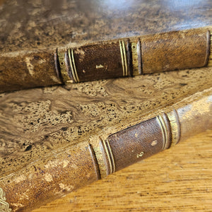 Pair of Spanish Hardback Books "Enrida" Volume 1 & 2 Antique Victorian c1890