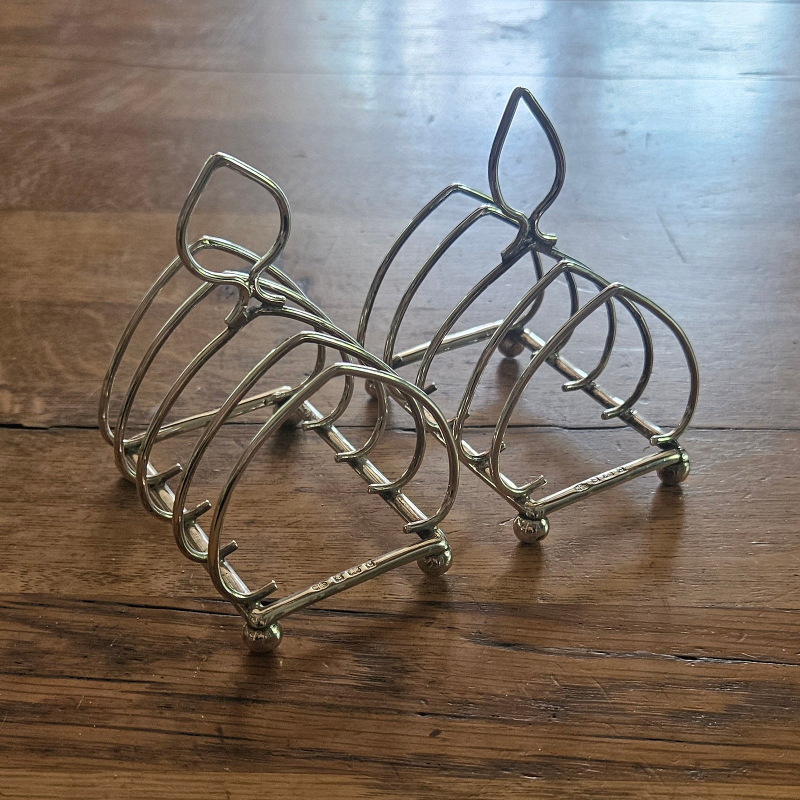 Pair of Breakfast Sterling Silver Toast Racks by William Hutton & Sons Ltd Antique Edwardian 1902