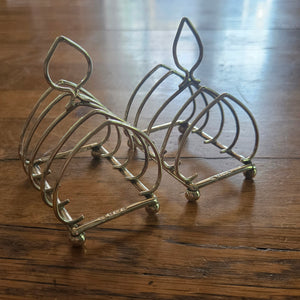 Pair of Breakfast Sterling Silver Toast Racks by William Hutton & Sons Ltd Antique Edwardian 1902