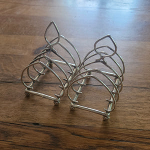 Pair of Breakfast Sterling Silver Toast Racks by William Hutton & Sons Ltd Antique Edwardian 1902