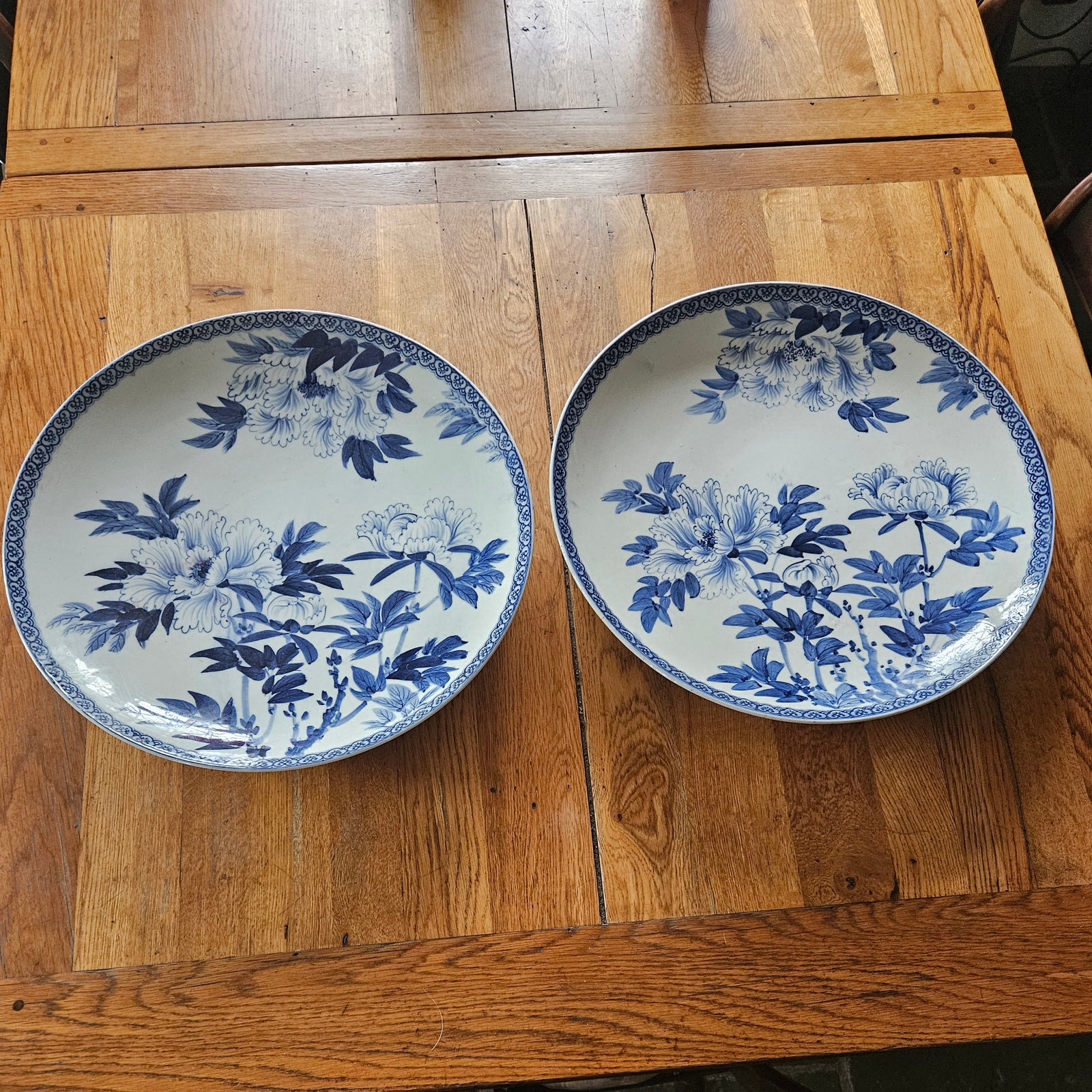 Pair of Japanese Export Imari Charges Porcelain Plates Antique Victorian c1890