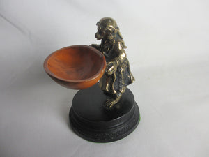 Pair of Regency Brass Monkey Shell Salts Antique Georgian c1830