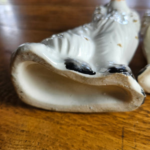 Pair of Staffordshire Pottery Dogs Antique Victorian c1860