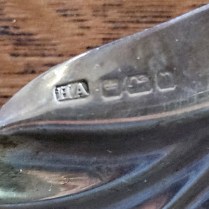 Pair of Sea Shell English Sterling Silver Tableware Butter Dishes by Henry Atkin Antique Victorian