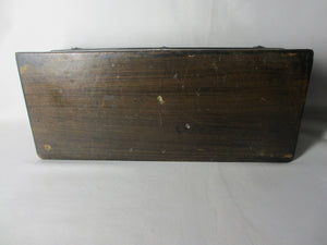 Papiermache Faux Walnut Glove Box Antique Victorian c1860