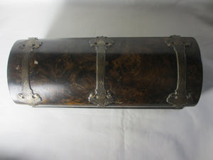 Papiermache Faux Walnut Glove Box Antique Victorian c1860