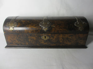 Papiermache Faux Walnut Glove Box Antique Victorian c1860