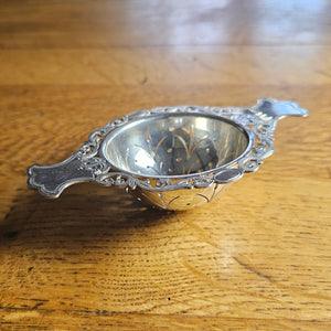 Personal Tea Cup Strainer in Sterling Silver by Allen & Darwin Antique Edwardian 1902