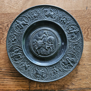 Early Stuart Period Pewter Wall Plate Antique c1620