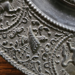Early Stuart Period Pewter Wall Plate Antique c1620